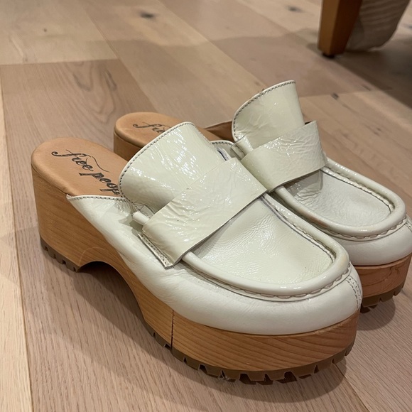 Free People cream platform mules - Picture 1 of 4